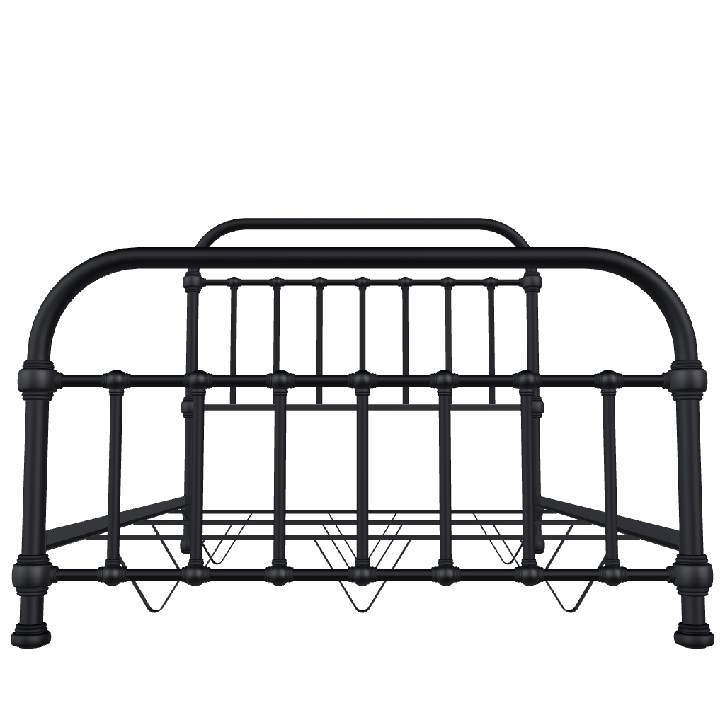 20th c. Americana Iron Bed by Heiressy in queen size is also available in king, california king, full, twin, full xl and twin xl. The original and authentic Heiressy Iron Bed is available in matte black, dark bronze and many more timeworn finishes.