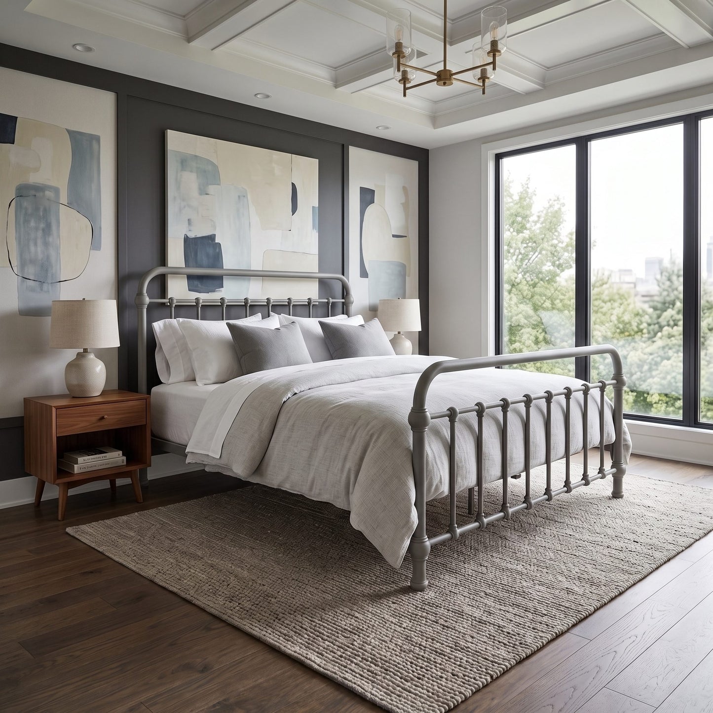 20th c. Americana Iron Bed