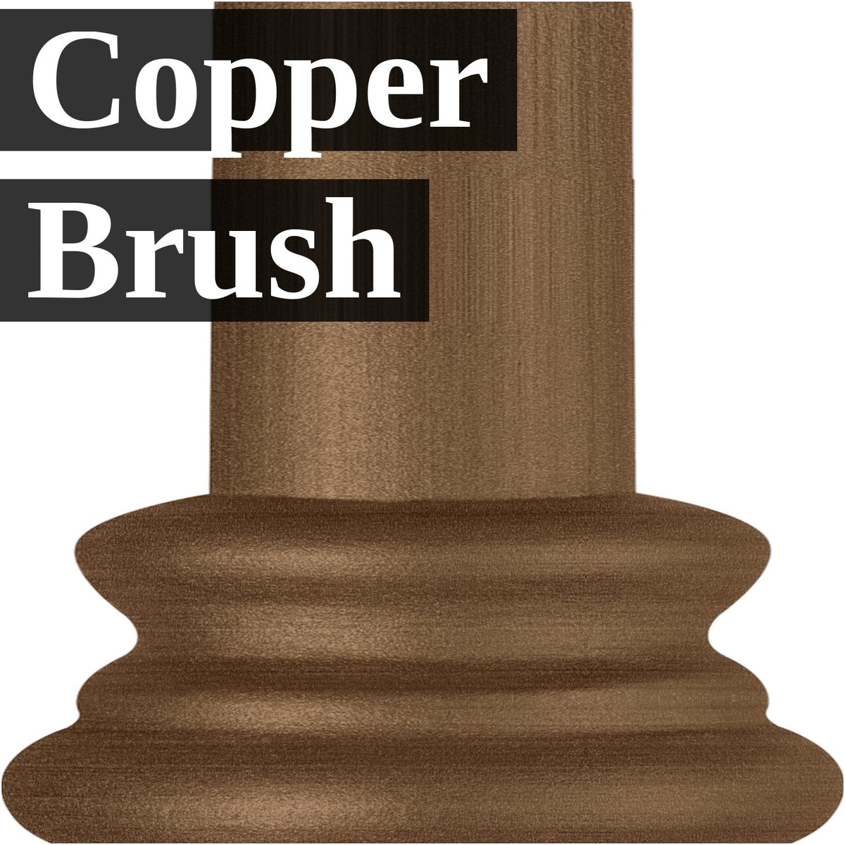Copper brush iron finish sample for Heiressy Iron Beds.