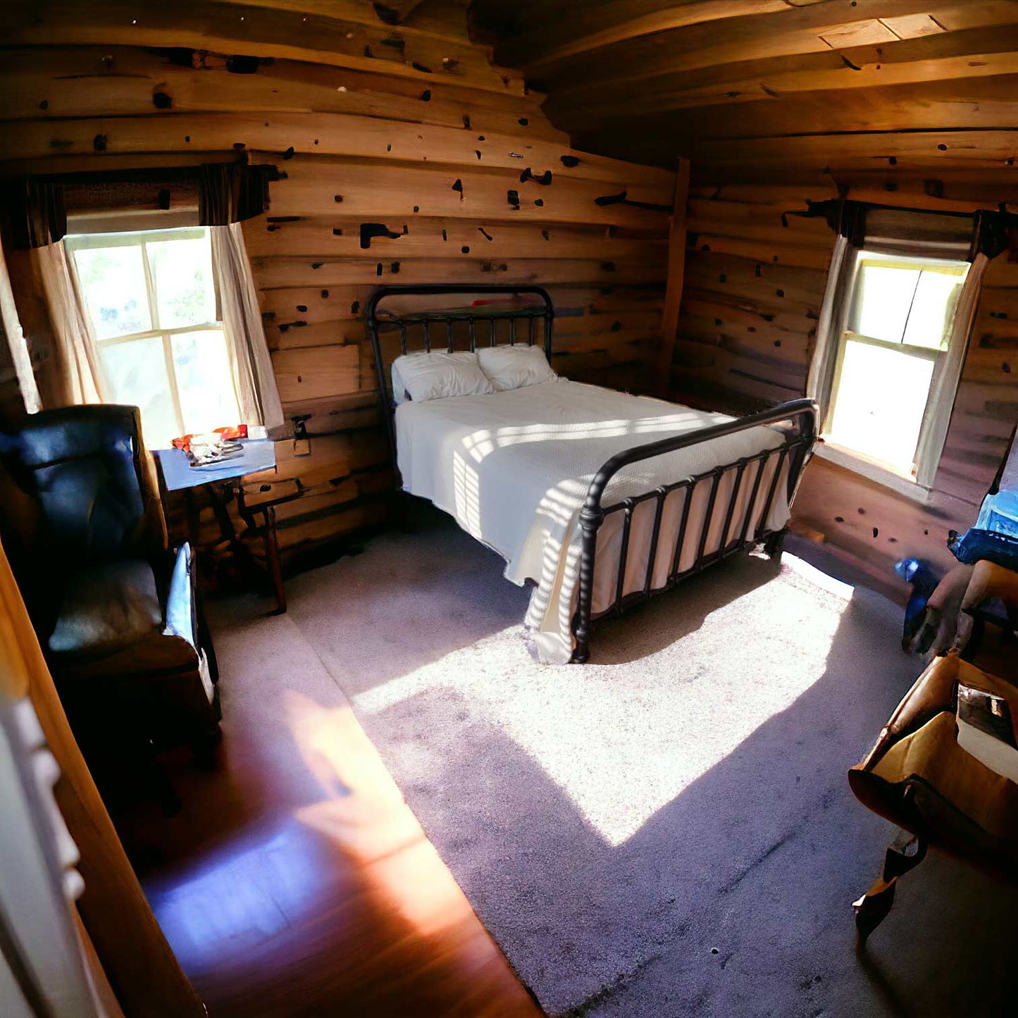 Heiressy 20th c Americana Iron Bed Farmhouse Rustic Ranch Western Theme