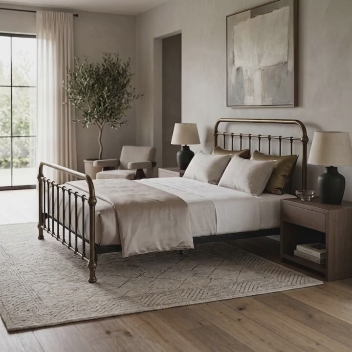 Heiressy's Original 20th c Americana Iron Beds built to last 1,000 years.