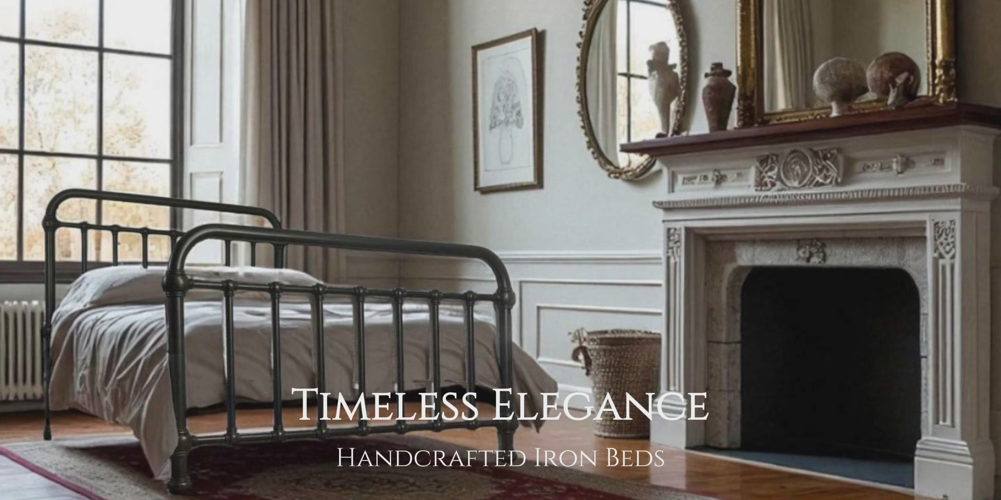 20th c Americana Iron Beds by Heirssy