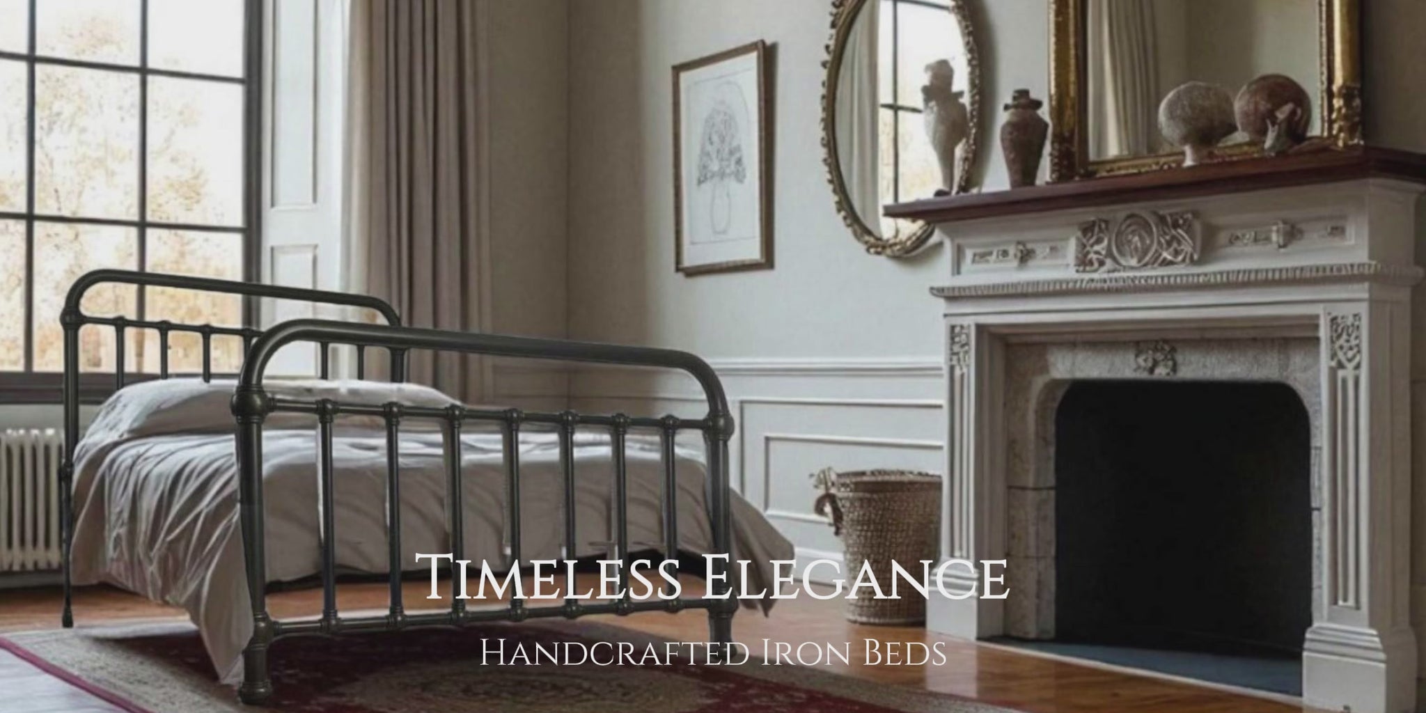 20th c Americana Iron Beds by Heirssy