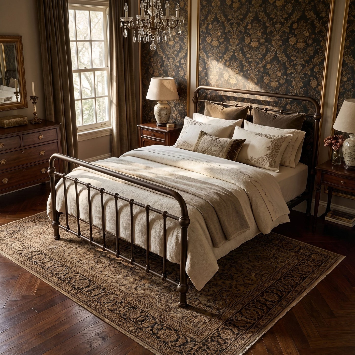 20th c. Americana Iron Bed