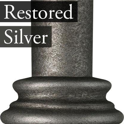 Restored Silver Iron Beds Finish HEIRESSY Furniture Wrought Iron Beds 20th c. Americana Iron Bed